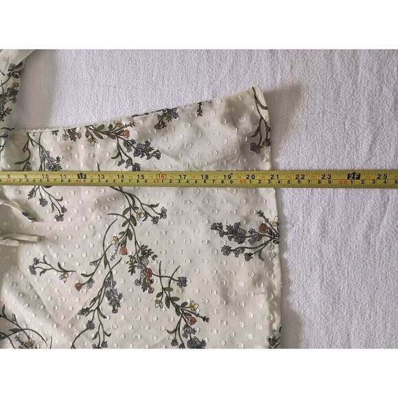 Floral Peasant Top SMALL Cottagecore Bell Sheer Sleeve Blouse Romantic Coquette - Picture 6 of 9